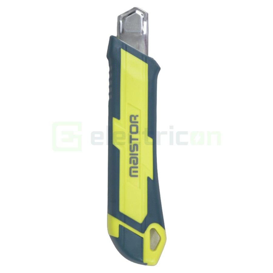 Cutter universal cu lamă SK2CR 18 mm negru cu rezervă de 2 lame inclusă  - Maistor 119MSTCSK2CR