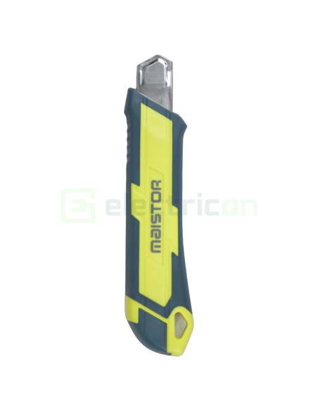 Cutter universal cu lamă SK2CR 18 mm negru cu rezervă de 2 lame inclusă  - Maistor 119MSTCSK2CR