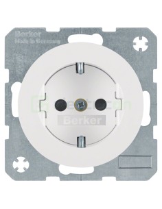 Priză - Schuko - serie R.1/R.3 - alb polar lucios - Berker - 41232089