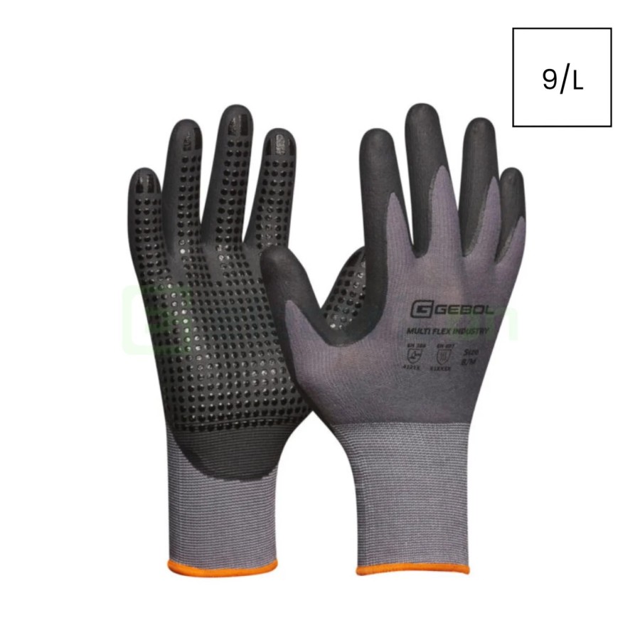 Mănuși de lucru - poliester spumă nitril cu picouri 9/L - Gebol 709475_9
