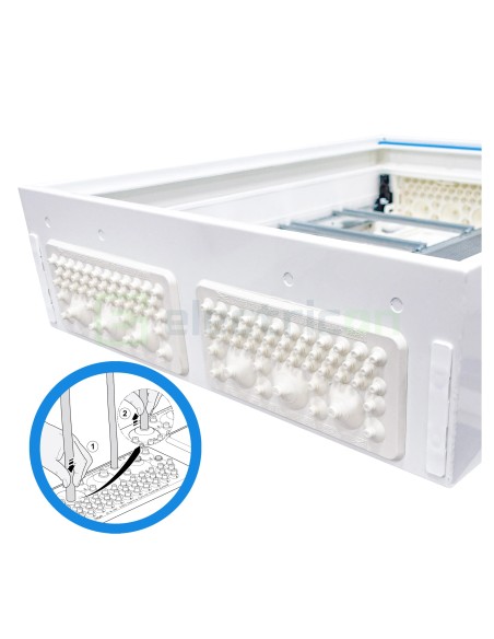 Tablou electric metalic, 144 module, 6X24, aplicat, Hager, Univers, IP44, Hager, FWB62S - Electricon.ro