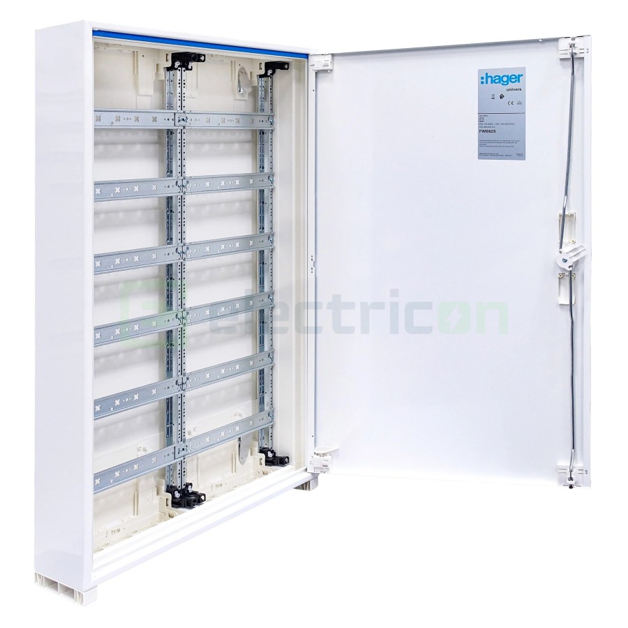 Tablou electric metalic, 144 module, 6X24, aplicat, Hager, Univers, IP44, Hager, FWB62S - Electricon.ro