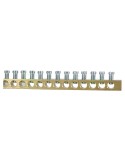 Bară terminală de împământare neizolată 142 șuruburi 63A 142x16 mm² profil 8x10 mm - Morek MAD0142E21