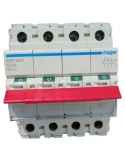 Separator - Comutator - 2 poziții (0-1) 4P 4M 100A 400V parghie rosie Hager SBR490
