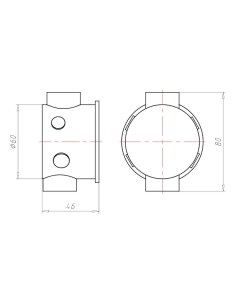 Doză aparataj - Ø60 mm ECON 10 cu șuruburi - Kaiser 1056-21 2