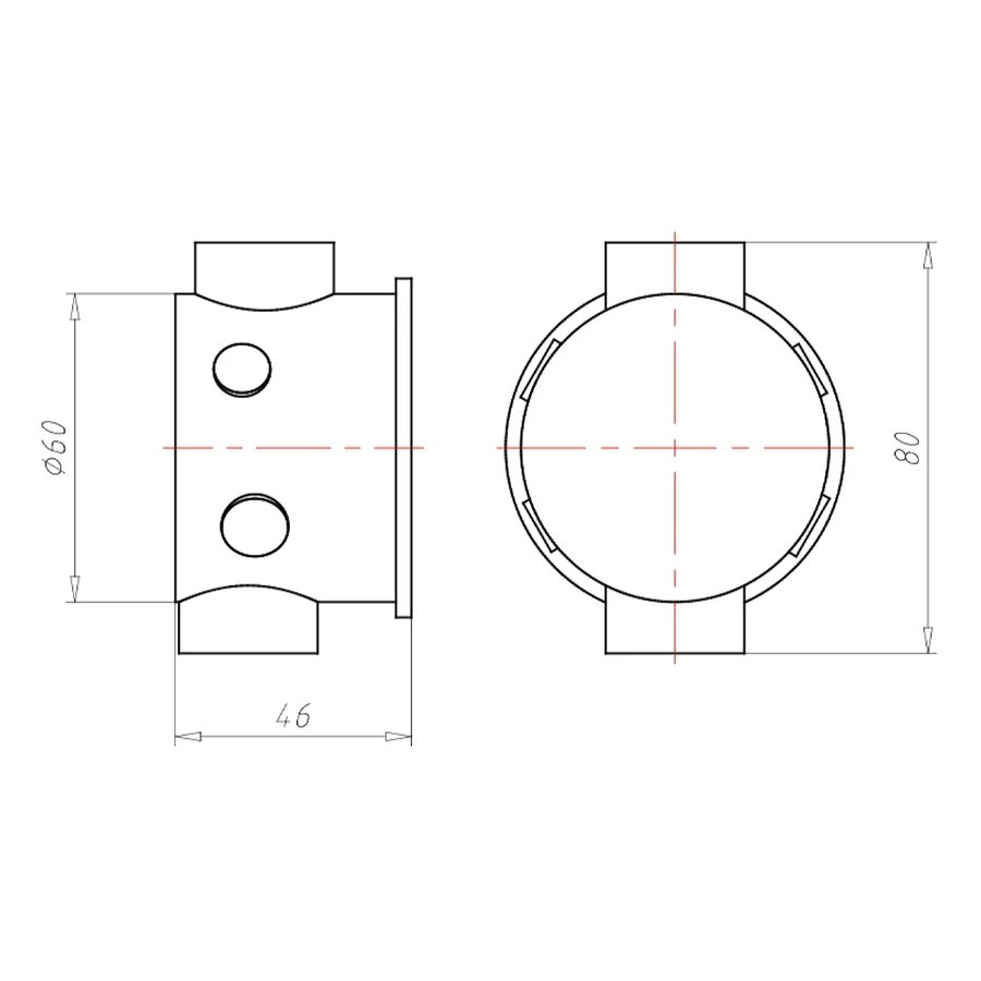 Doză aparataj - etanșă - încastrată tencuială - Ø60x46 mm - ECON 10 cu șuruburi - Kaiser 1056-21