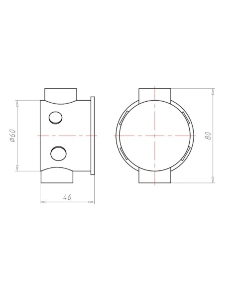 Doză aparataj - etanșă - încastrată tencuială - Ø60x46 mm - ECON 10 cu șuruburi - Kaiser 1056-21