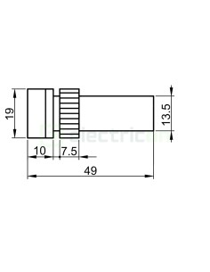 Lampă semnalizare LED - monobloc - 12V, roșu, montaj panou - Tracon Electric LJL16-RA 2