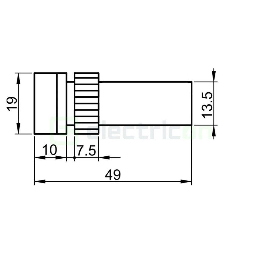 Lampă semnalizare LED - monobloc - 12V, roșu, montaj panou - Tracon Electric LJL16-RA
