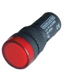 Lampă semnalizare LED - monobloc - 12V, roșu, montaj panou - Tracon Electric LJL16-RA
