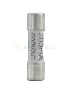 Siguranță fuzibilă - 5x20mm tip F pentru multimetre PAN 0,2A/600V - Pancontrol SI 0,2A600V5x20