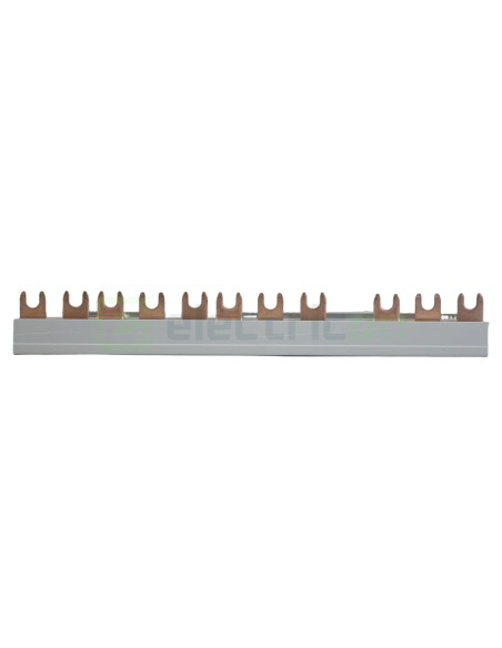 Busbar - Baretă alimentare - 3P trifazat tip furcă 12M (4x MCB 3P) 10mm² 63A - Hager KDN363F