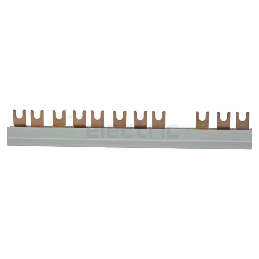 Busbar - Baretă alimentare - 3P trifazat tip furcă 12M (4x MCB 3P) 10mm² 63A - Hager KD363F