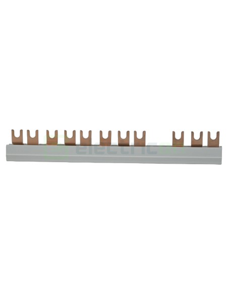 Busbar - Baretă alimentare - 3P trifazat tip furcă 12M (4x MCB 3P) 10mm² 63A - Hager KD363F