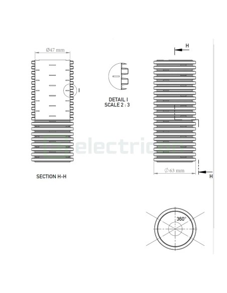 Țeavă riflată pentru drenaj cu perete dublu, D 63 mm, rolă de 50 metri, Kouvidis Geodrain Plus 2031063