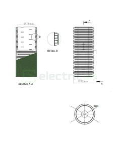 Țeavă riflată pentru drenaj cu perete dublu, cu geotextil incorporat D 90 mm, rolă de 50 metri, Kouvidis Geodrain Plus 2028090 2