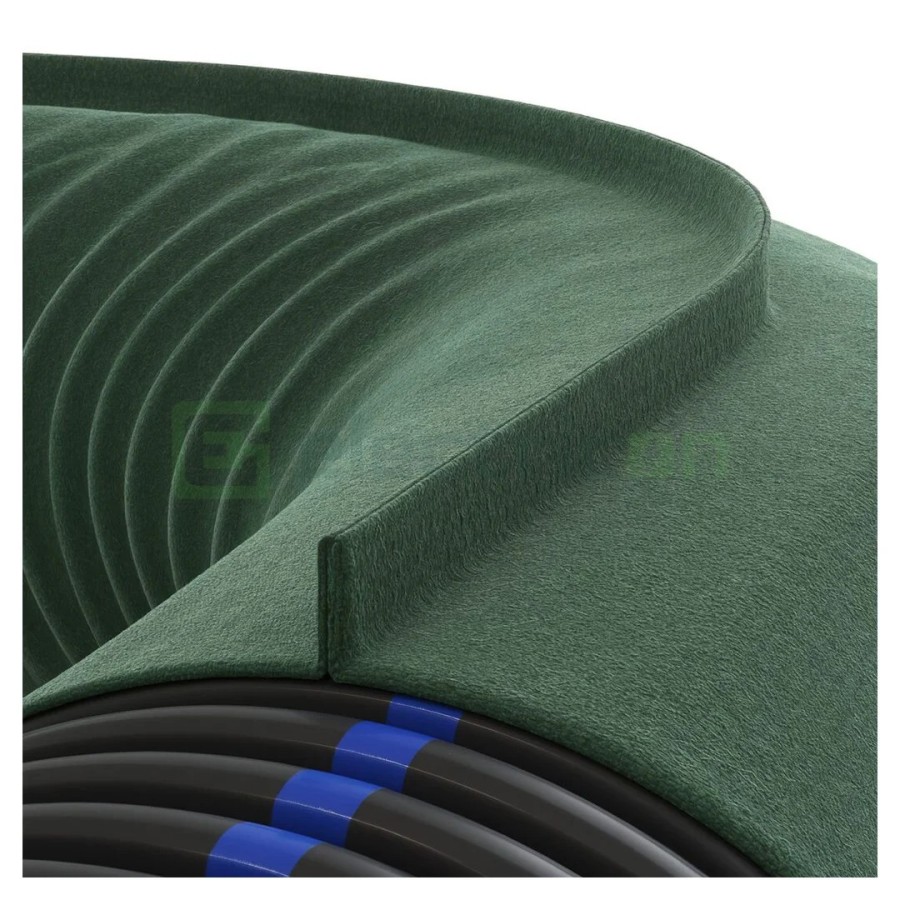 Țeavă riflată pentru drenaj cu perete dublu, cu geotextil incorporat D 110 mm, rolă de 50 metri, Kouvidis Geodrain Plus 2028110