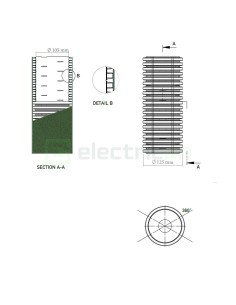 Țeavă riflată pentru drenaj cu perete dublu, cu geotextil incorporat D 125 mm, rolă de 50 metri, Kouvidis Geodrain Plus 2028125 2