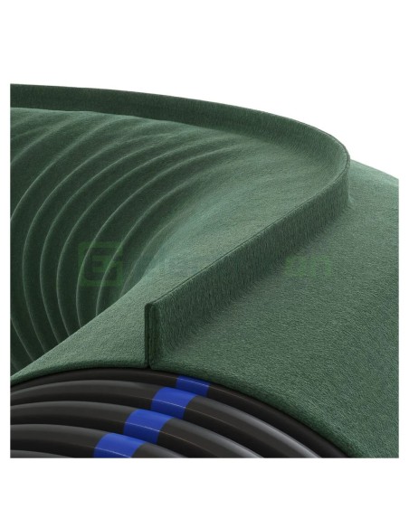 Țeavă riflată pentru drenaj cu perete dublu, cu geotextil incorporat D 160 mm, rolă de 25 metri, Kouvidis Geodrain Plus 2028160
