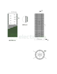Țeavă riflată pentru drenaj cu perete dublu, cu geotextil incorporat D 160 mm, rolă de 25 metri, Kouvidis Geodrain Plus 2028160 2