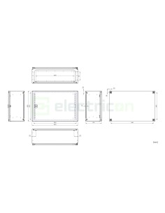 Cutie electrică - siguranțe - 400x600x210mm - exterior IP66 - include contrapanou - Schrack WSA4060210 2