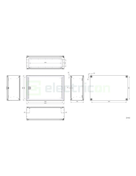 Cutie electrică - siguranțe - 400x600x210mm - exterior IP66 - include contrapanou - Schrack WSA4060210