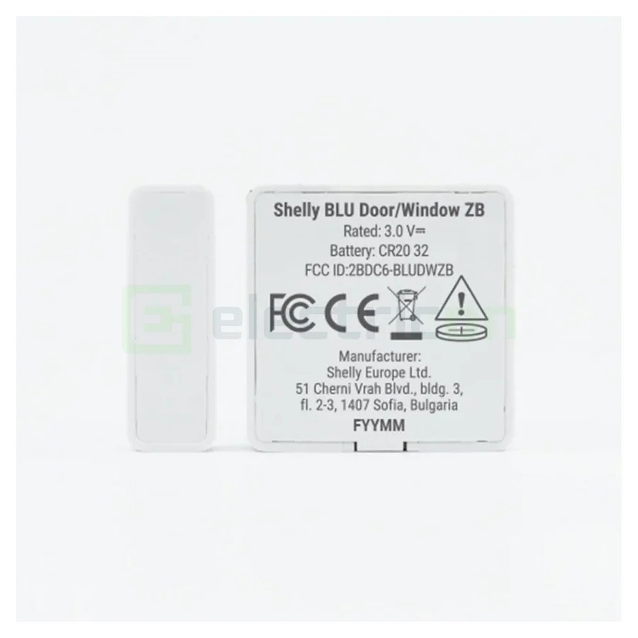 Senzor uși/ferestre - Detector smart - BLU Door/Window ZB, Zigbee 3.0, alb - Shelly BLU Window ZB W