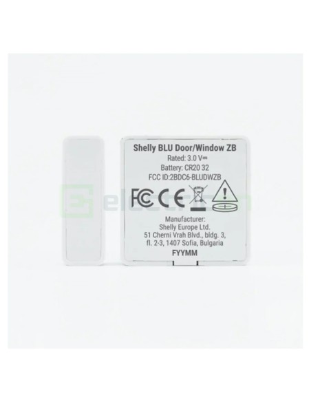 Senzor uși/ferestre - Detector smart - BLU Door/Window ZB, Zigbee 3.0, alb - Shelly BLU Window ZB W