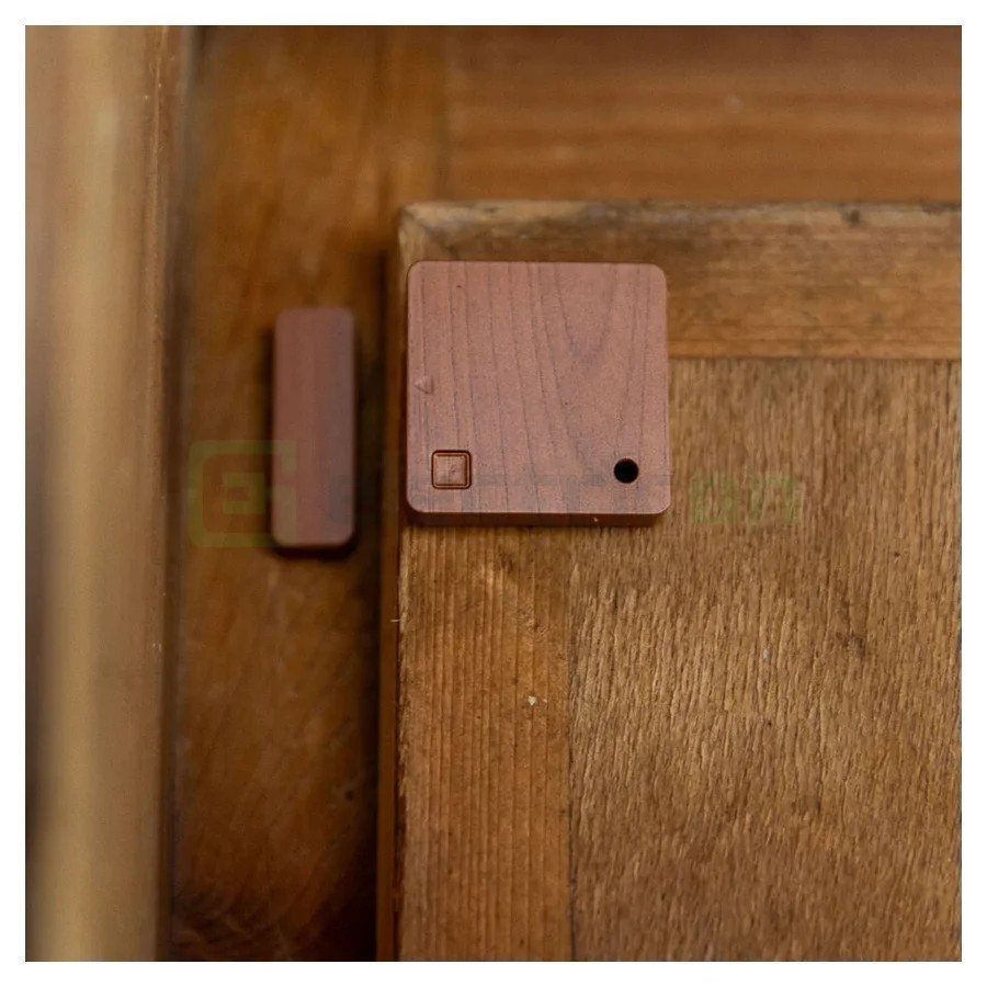 Senzor uși/ferestre - Detector smart - BLU Door/Window, culoare maro, Bluetooth - Shelly BLU Window Brown