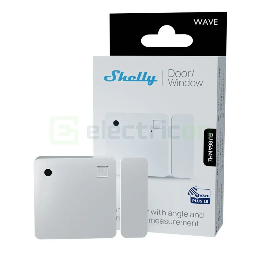 Senzor uși/ferestre - Detector smart - Z-Wave, tehnologie Long Range (LR) - Shelly Wave Door/Window LR