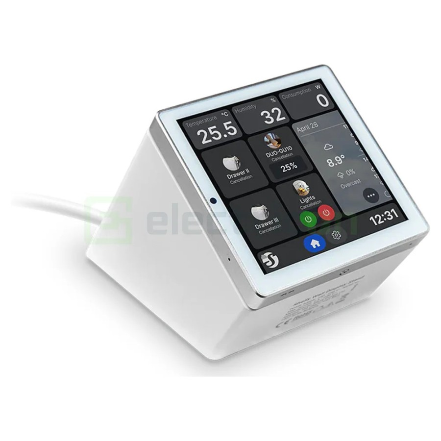 Suport de perete - Adaptor montaj - compatibil cu ecranul Wall Display, alb - Shelly Wall Display Stand W
