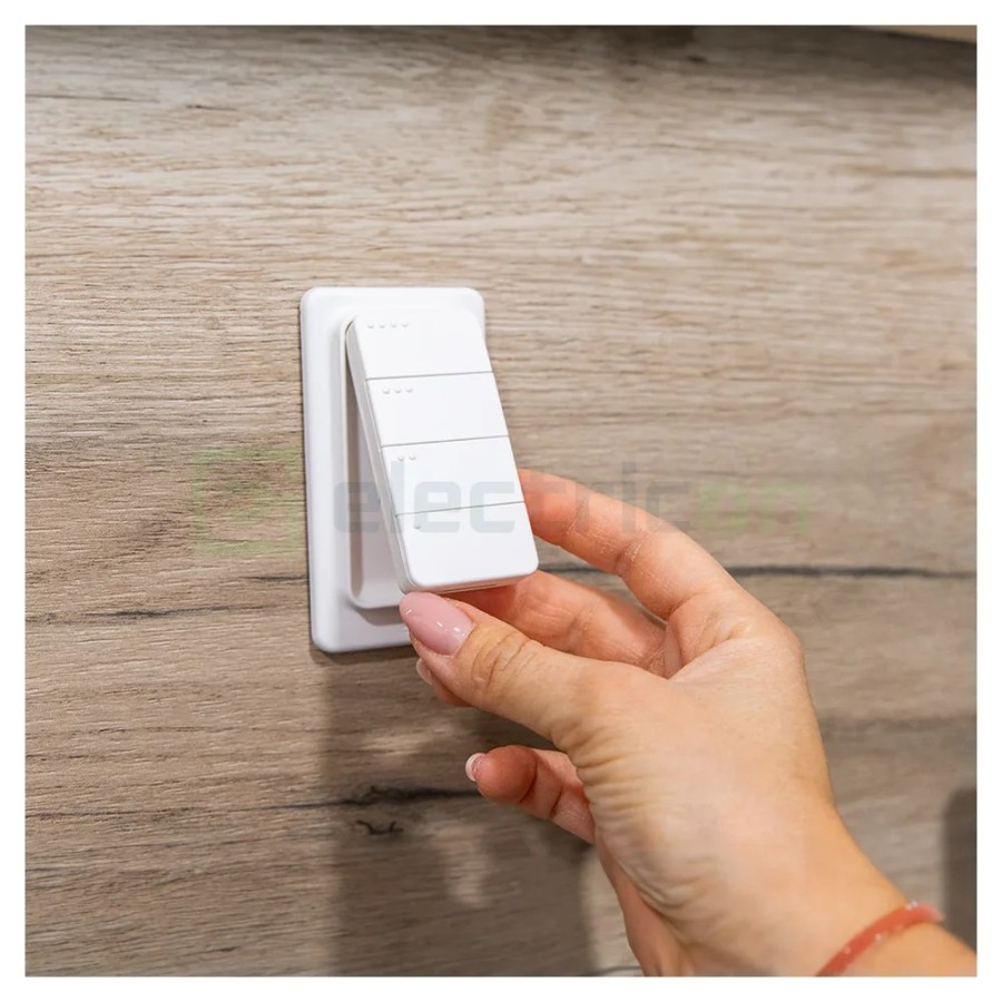 Telecomandă smart - Controler scene - BLU RC Button 4, suport magnetic, Bluetooth - Shelly BLU RC Button 4