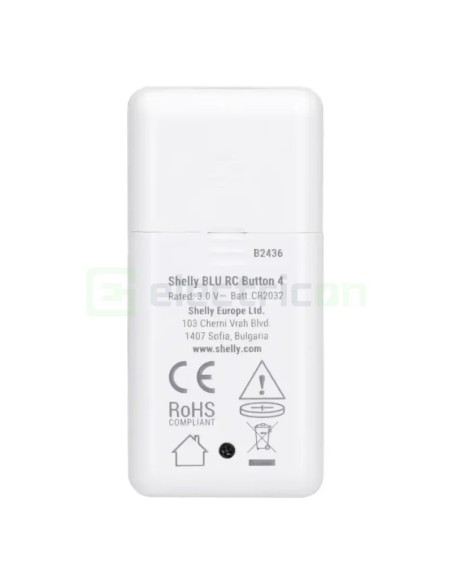 Telecomandă smart - Controler scene - BLU RC Button 4, suport magnetic, Bluetooth - Shelly BLU RC Button 4