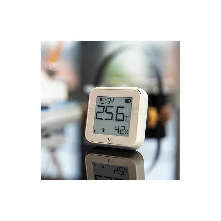 Termostat smart - Termohigrometru - H&T Gen3 Ivory, ecran E-ink, Wi-Fi, crem - Shelly H&T Gen3 Ivory