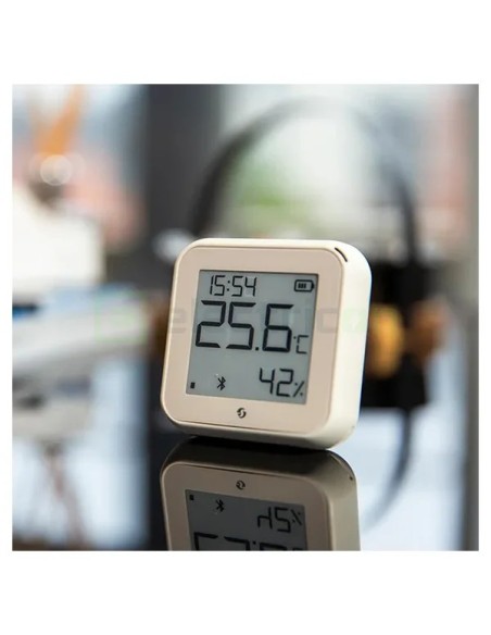 Termostat smart - Termohigrometru - H&T Gen3 Ivory, ecran E-ink, Wi-Fi, crem - Shelly H&T Gen3 Ivory