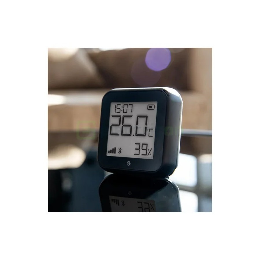 Termostat smart - Termohigrometru - H&T Gen3 Matte Black, ecran E-ink, Wi-Fi - Shelly H&T Gen3 Black