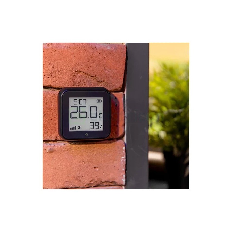 Termostat smart - Termohigrometru - H&T Gen3 Matte Black, ecran E-ink, Wi-Fi - Shelly H&T Gen3 Black