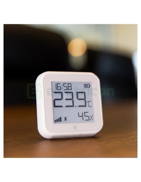 Termostat smart - Termohigrometru - H&T Gen3 Matte White, ecran E-ink, Wi-Fi - Shelly H&T Gen3 White