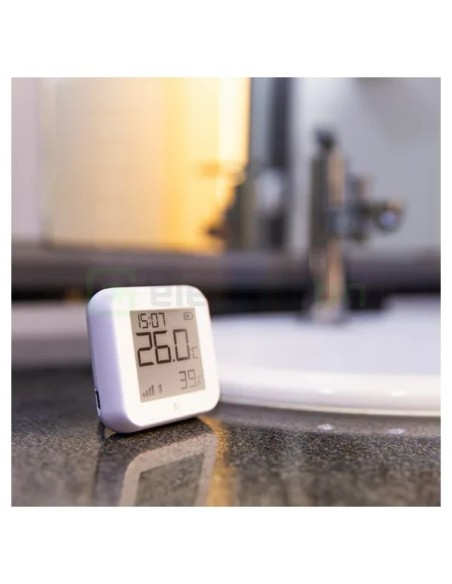 Termostat smart - Termohigrometru - H&T Gen3 Matte White, ecran E-ink, Wi-Fi - Shelly H&T Gen3 White