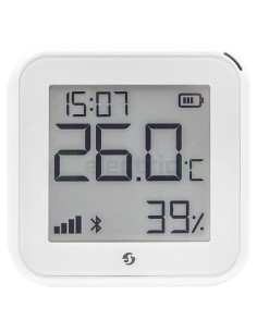 Termostat smart - Termohigrometru - H&T Gen3 Matte White, ecran E-ink, Wi-Fi - Shelly H&T Gen3 White