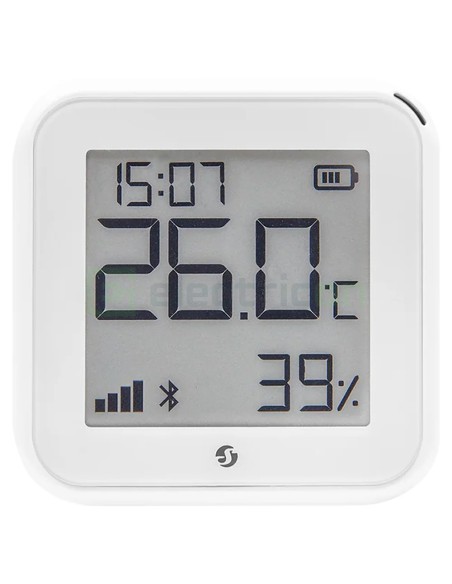 Termostat smart - Termohigrometru - H&T Gen3 Matte White, ecran E-ink, Wi-Fi - Shelly H&T Gen3 White