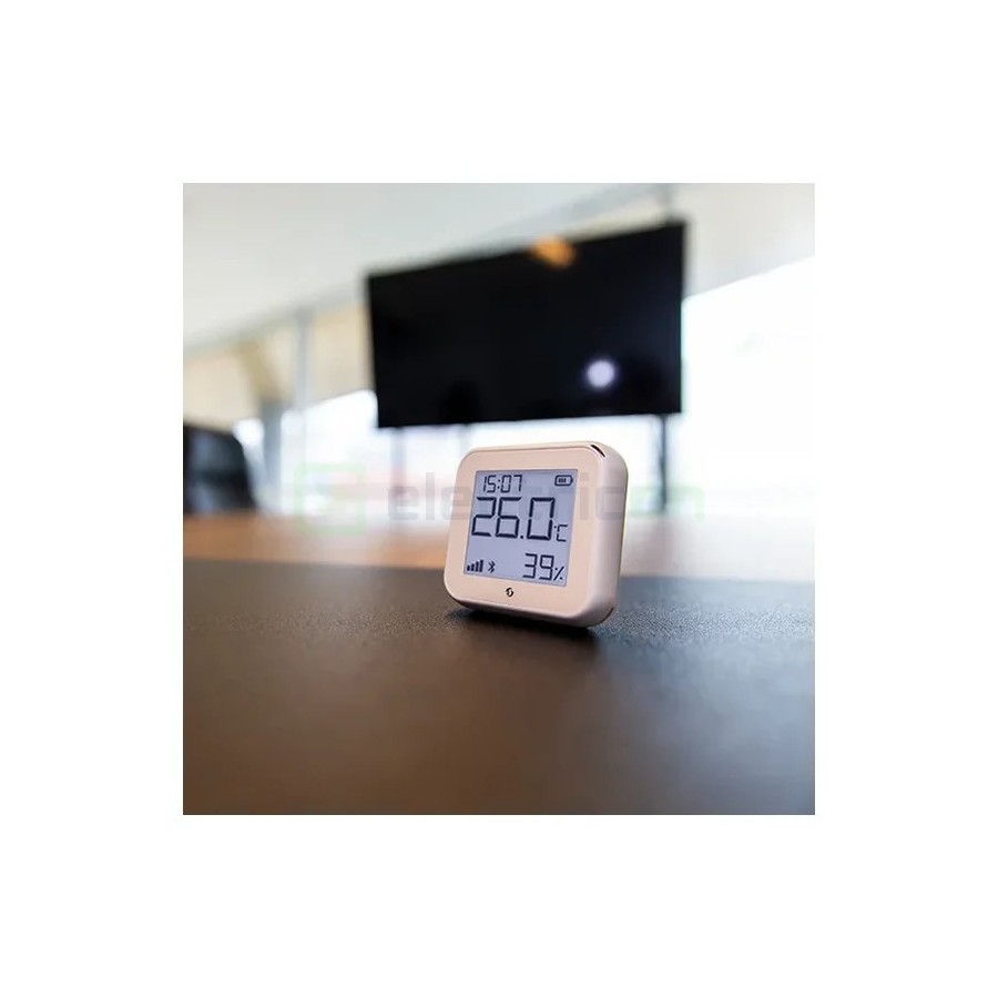 Termostat smart - Termohigrometru - H&T Gen3 Mocha, ecran E-ink, Wi-Fi, maro - Shelly H&T Gen3 Mocha