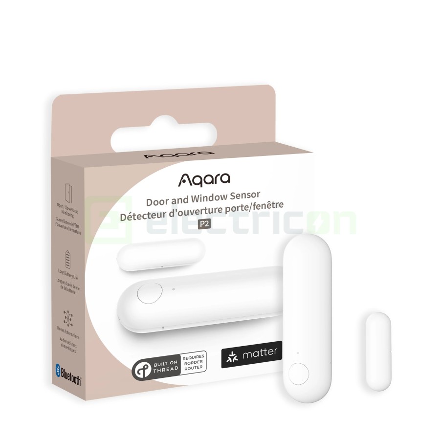 Senzor geam/ușă - Detector smart - model P2, compatibilitate Matter, Apple HomeKit - Aqara Door/Window P2