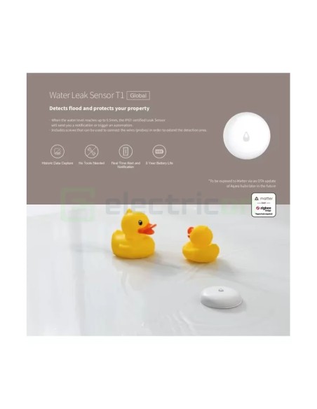 Senzor inundație - Detector scurgeri - Water Leak Sensor T1, contact lichide - Aqara Water Leak T1