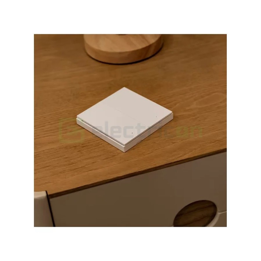 Telecomandă smart - Comutator wireless - Remote Switch H1, Double Rocker, albă - Aqara H1 WRS-R02 White