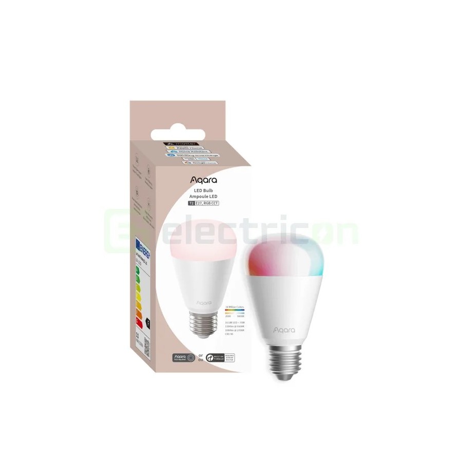 Bec Led RGB - Bec smart multicolor - soclu E27, 1100 Lumeni, Thread, Zigbee - Aqara Bulb T2 RGB E27