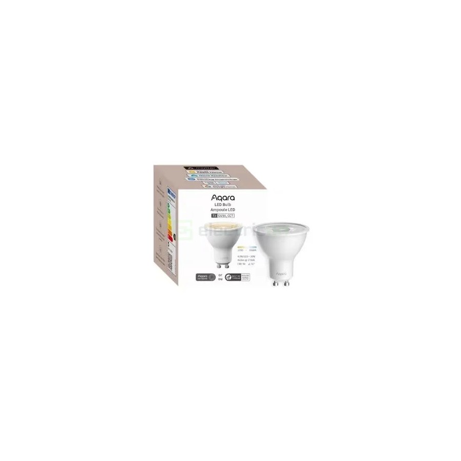 Bec Led - Bec smart - soclu GU10, flux 450 Lumeni, Thread, Zigbee, lumină albă - Aqara Bulb T2 GU10 W