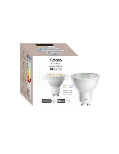 Bec Led - Bec smart - soclu GU10, flux 450 Lumeni, Thread, Zigbee, lumină albă - Aqara Bulb T2 GU10 W