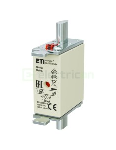 Siguranță fuzibilă MPR NH000 Neizolată gG 16A/500VAC - ETI 004181205