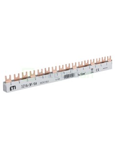 Busbar - Baretă alimentare - 3P trifazat tip furcă 18M 16mm² (6x MCB 3P) 100A IZ16/3F/54 - ETI 002921063